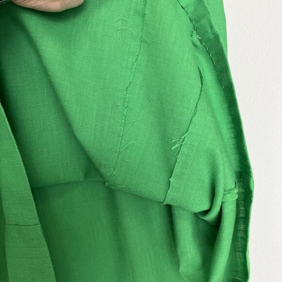 RARE 50s-60s Jr Plenty Shop Lane Bryant | Kelly Green Flared Midi Skirt Size Lar - Picture 7 of 7